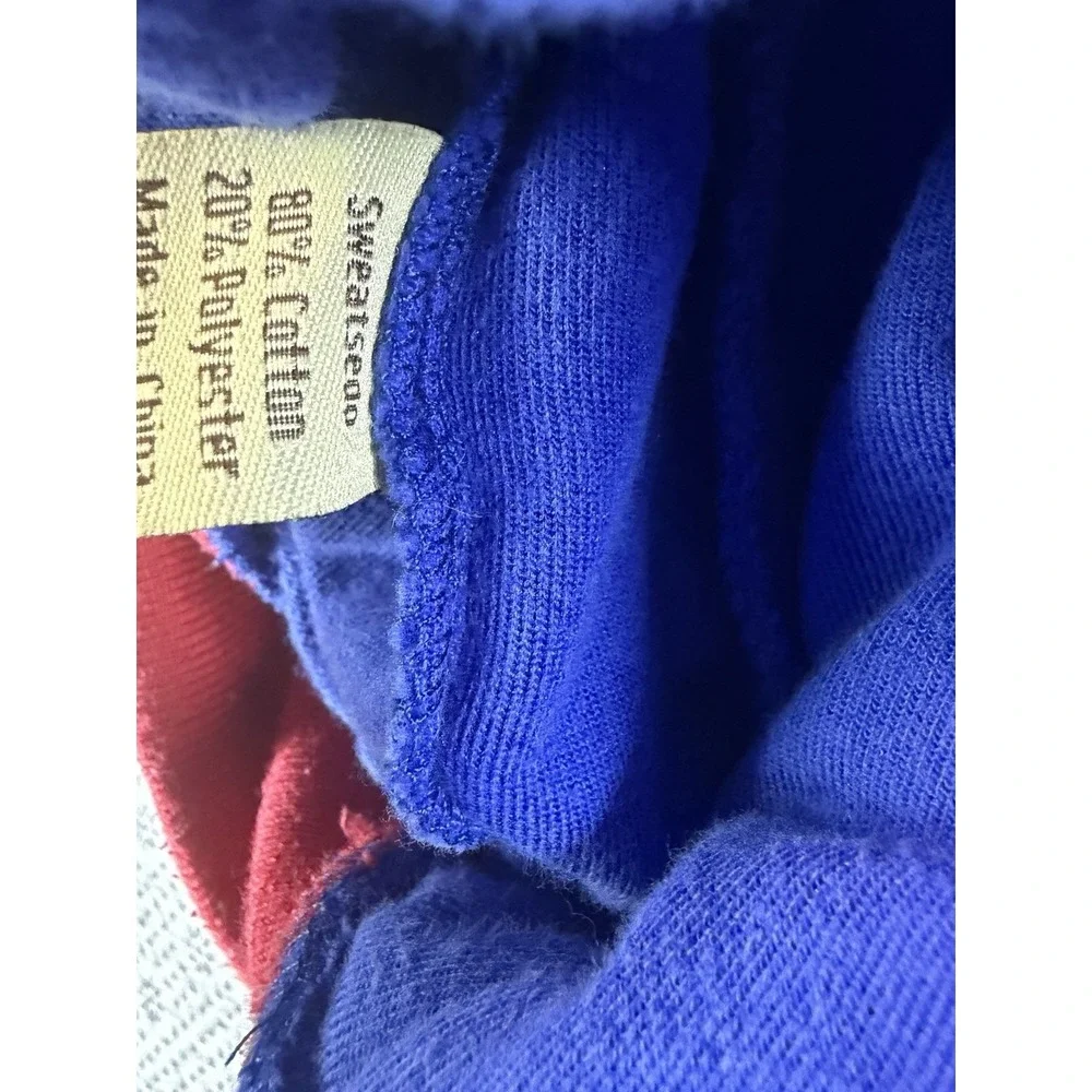 Sweatsedo Mens Velour Track Jacket Red Blue USA Beerfest Full Zip Size M - Picture 11 of 11